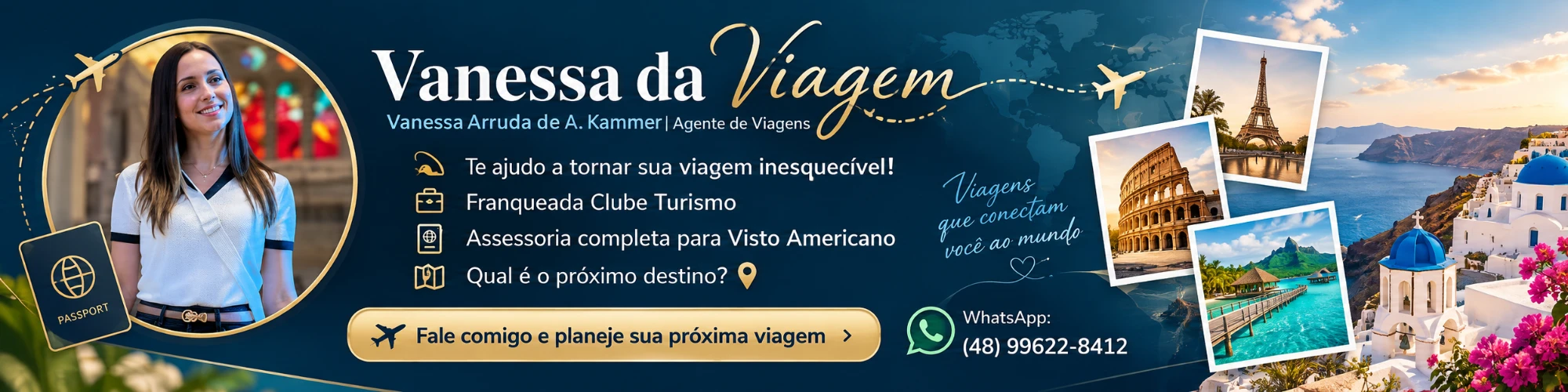 Vanessa da Viagem — agente de viagens